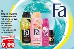 Kaufland FA Żel pod prysznic lub Dezodorant roll-on, w sprayu oferta