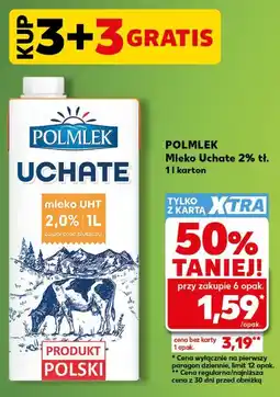 Kaufland POLMLEK Mleko Uchate 2% tł oferta