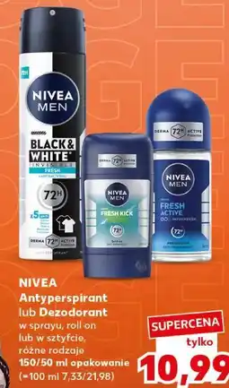 Kaufland NIVEA Antyperspirant lub Dezodorant w sprayu, roll on lub w sztyfcie oferta