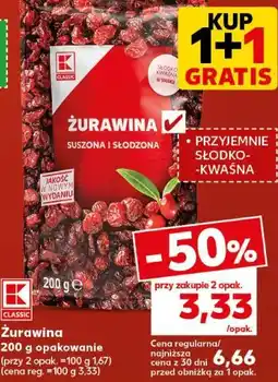 Kaufland K-Classic Żurawina suszona i słodzona oferta