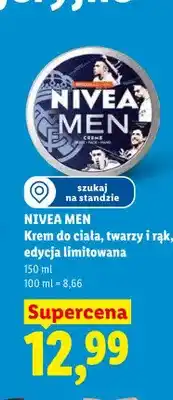 Lidl Krem do ciała, twarzy i rąk Nivea Men edycja limitowana oferta