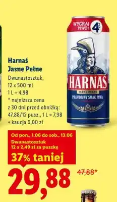 Lidl Piwo Harnaś Jasne Pełne 12-pak oferta