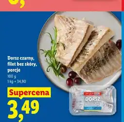 Lidl Dorsz czarny, filet bez skóry, porcje oferta