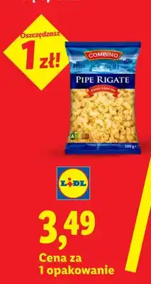 Lidl Makaron z pszenicy durum Pipe Rigate Combino oferta