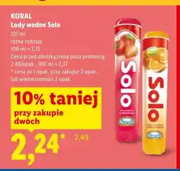 Lidl Lody wodne sorbetowe truskawkowe Koral Solo oferta