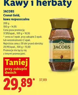 Lidl Jacobs Cronat Gold, kawa rozpuszczalna oferta