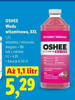Lidl Oshee Woda witaminowa XXL oferta