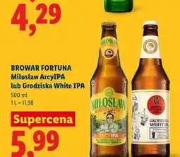 Lidl Browar Fortuna Miłosław ArcyIPA lub Grodziska White ipa oferta