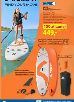 Lidl Crivit Deska sup jednokomorowa oferta