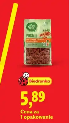 Lidl Makaron Fusilli z czerwonej soczewicy Go Vege oferta