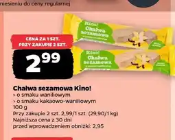 Netto Chałwa sezamowa Kino! o smaku kakaowo-waniliowym oferta