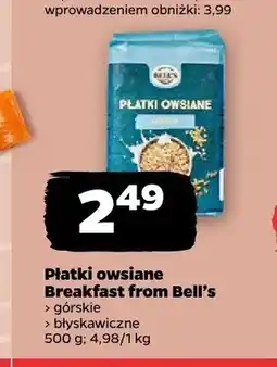 Netto Płatki owsiane górskie Breakfast from Bell's oferta