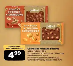 Netto Czekolada mleczna Sublime Solone Orzeszki Arachidowe oferta