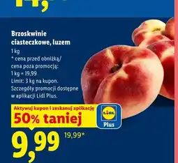 Lidl Brzoskwinie ciasteczkowe, luzem oferta