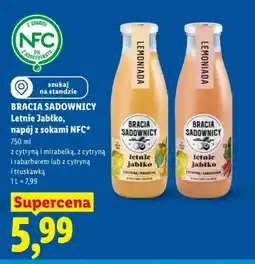 Lidl Bracia Sadownicy Letnie Jabłko, napój z sokami nfc oferta