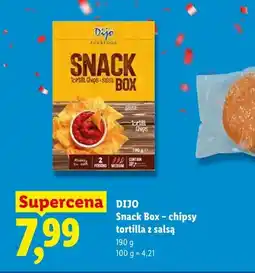 Lidl Dijo Snack Box - chipsy tortilla z salsą oferta