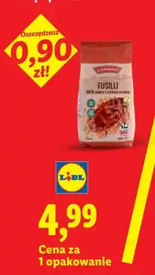 Lidl Makaron Fusilli z czerwonej soczewicy Combino oferta