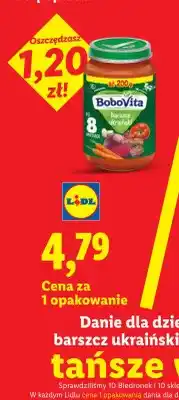 Lidl Danie dla dzieci po 8 m-cu barszcz ukraiński BoboVita oferta