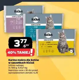 Netto Karma mokra dla kotów w saszetkach Kiciuś w sosie z łososiem i pstrągiem oferta