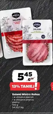 Netto Salami w obsypce papryki Mistrz Rohus plastry oferta