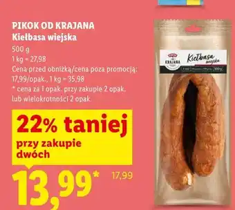 Lidl Pikok Od Krajana Kiełbasa wiejska oferta