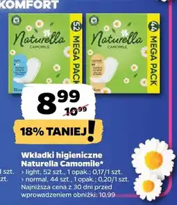 Netto Wkładki higieniczne Naturella Camomile Normal oferta