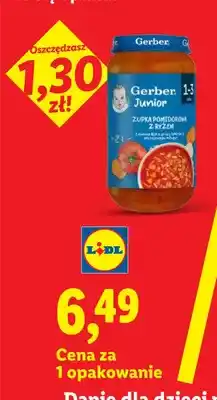 Lidl Gerber Junior Zupka pomidorowa z ryżem oferta