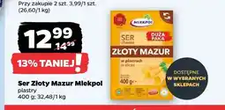 Netto Ser Złoty Mazur plastry Mlekpol oferta