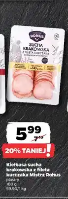 Netto Kiełbasa sucha krakowska z fileta kurczaka Mistrz Rohus plastry oferta