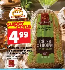 Topaz Chleb żytnio-pszenny z 3 ziarnami Piekarnia Sokołowska oferta