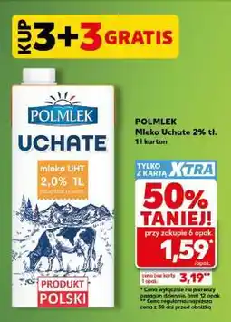 Kaufland POLMLEK Mleko Uchate 2% tł. 1l karton oferta