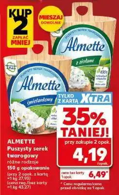 Kaufland ALMETTE Puszysty serek twarogowy różne rodzaje oferta