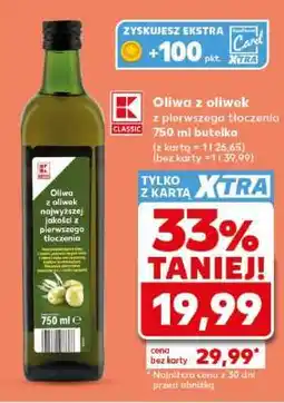 Kaufland Oliwa z oliwek z pierwszego tłoczenia 750 ml butelka oferta