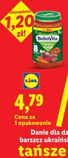 Lidl BoboVita Danie dla dzieci po 8 m-cu barszcz ukraiński oferta