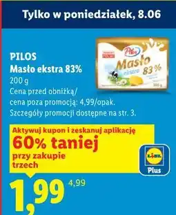 Lidl PILOS Masło ekstra 83% oferta