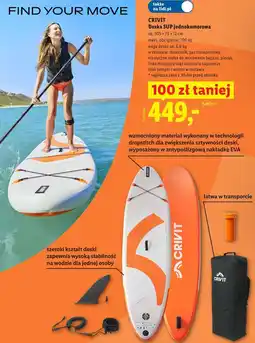 Lidl CRIVIT Deska SUP jednokomorowa oferta