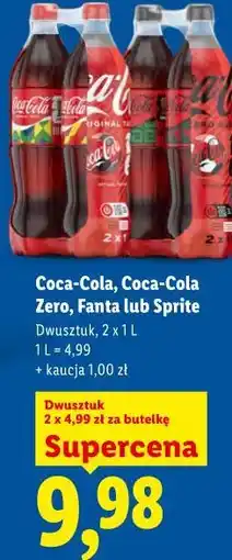 Lidl Coca-Cola, Coca-Cola Zero, Fanta lub Sprite Dwusztuk oferta