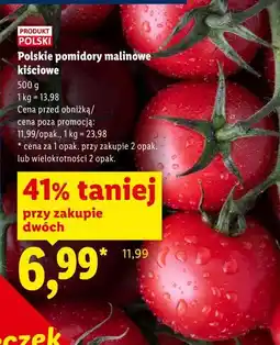 Lidl Polskie pomidory malinowe kiściowe oferta