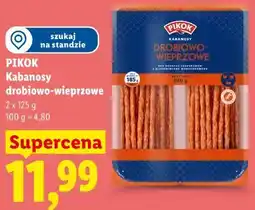 Lidl PIKOK Kabanosy drobiowo-wieprzowe oferta