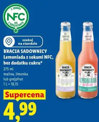 Lidl Bracia Sadownicy Lemoniada z sokami NFC, bez dodatku cukru oferta