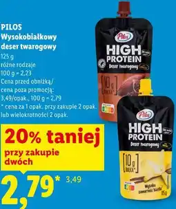 Lidl PILOS Wysokobiałkowy deser twarogowy oferta