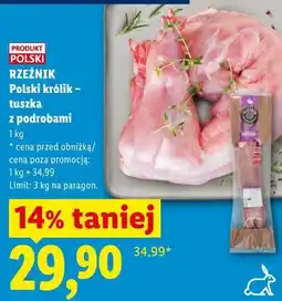 Lidl RZEŹNIK Polski królik - tuszka z podrobami oferta