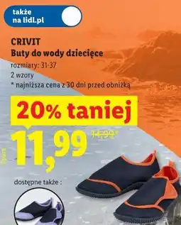 Lidl CRIVIT Buty do wody dziecięce oferta