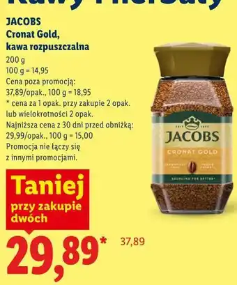 Lidl JACOBS Cronat Gold, kawa rozpuszczalna oferta