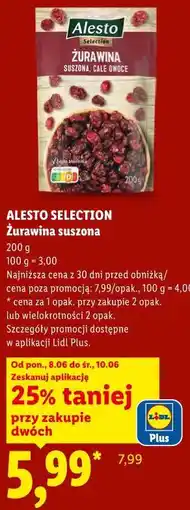 Lidl ALESTO SELECTION Żurawina suszona oferta