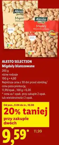 Lidl ALESTO SELECTION Migdały blanszowane oferta