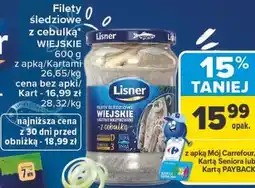 Carrefour Filety śledziowe z cebulką Wiejskie Lisner oferta