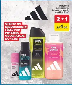 Carrefour Wszystkie dezodoranty, żele pod prysznic marki Adidas oferta