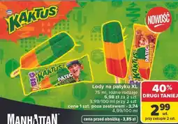 Carrefour Lody na patyku XL Kaktus oferta