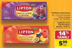 Carrefour Herbata owocowa LIPTON oferta